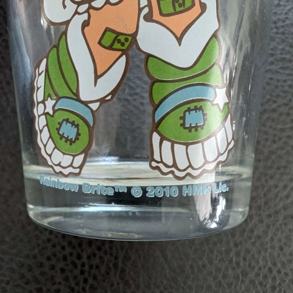 2010 Rainbow Brite Tumbler Glass Cup Lucky Girl Patty O’ Green Spencers Gifts